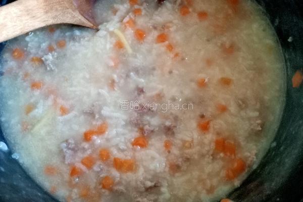 胡萝卜肉末粥的做法图解9