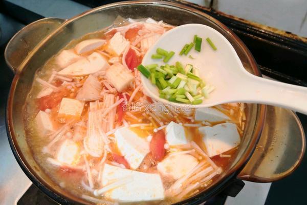 番茄金针菇豆腐汤的做法图解16