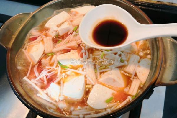 番茄金针菇豆腐汤的做法图解17
