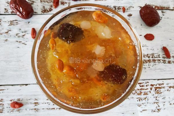 桃胶皂角米雪燕羹的做法图解5