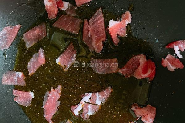 蒜苔炒肉的做法图解3