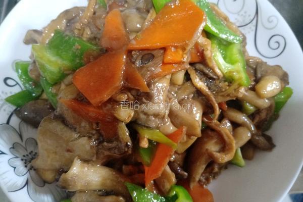 鸡丝炒杂蔬鲜蘑的做法图解8