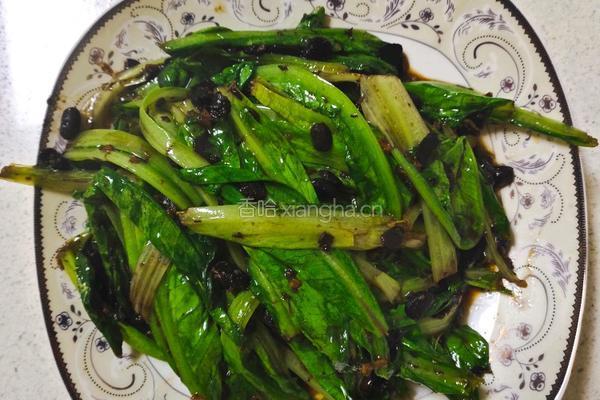 蒜蓉豆豉油麦菜的做法图解6