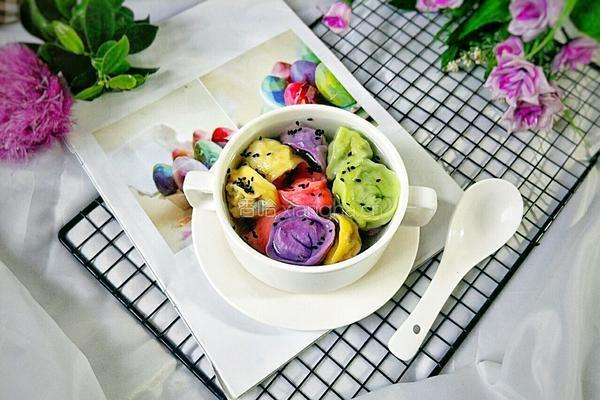 美味彩色素饺子的做法图解19