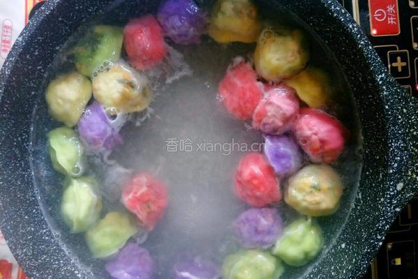美味彩色素饺子的做法图解15