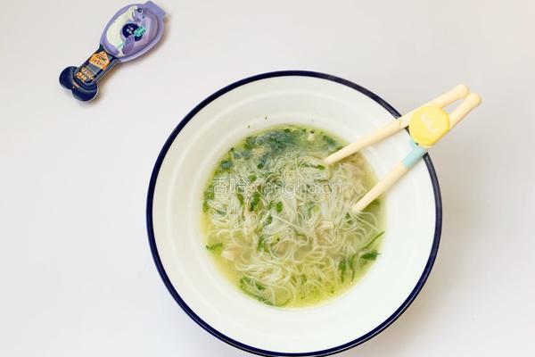一周以上宝宝辅食：鸡丝青菜面的做法图解7