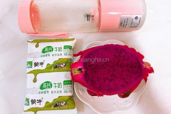 火龙果奶昔的做法图解1