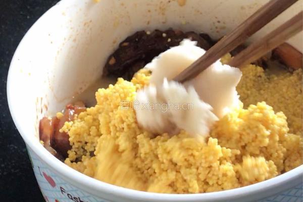 小米蒸鸡肉的做法图解4