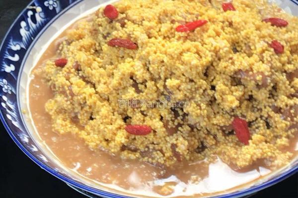小米蒸鸡肉的做法图解6