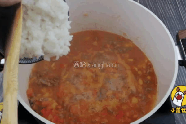 番茄牛肉烩饭的做法图解9