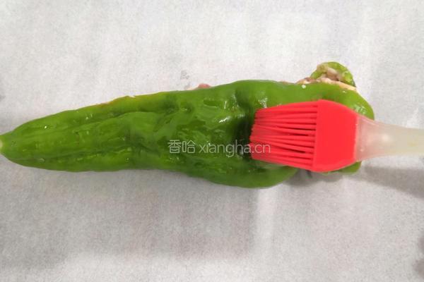 烤箱版•青椒酿肉的做法图解10