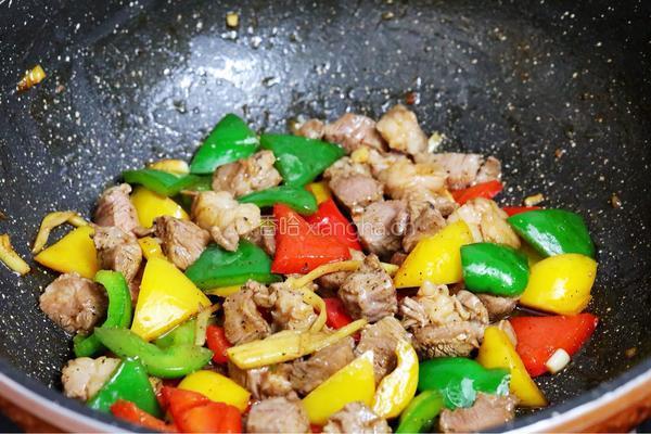 彩椒炒牛肉的做法图解14