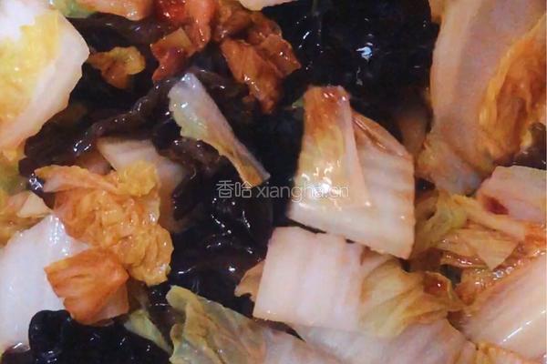 白菜木耳炒肉的做法图解7