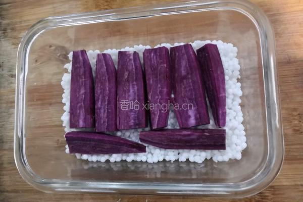 桂花西米紫薯糕的做法图解6