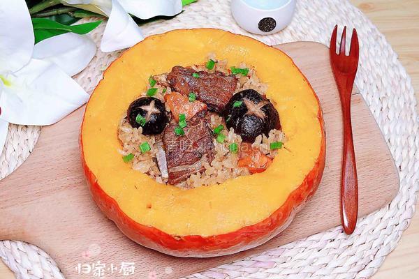 金瓜蒸香菇排骨饭的做法图解19