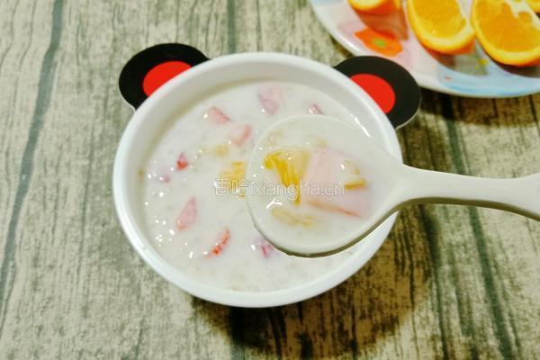 奶香水果燕麦粥 (宝宝辅食）的做法图解10