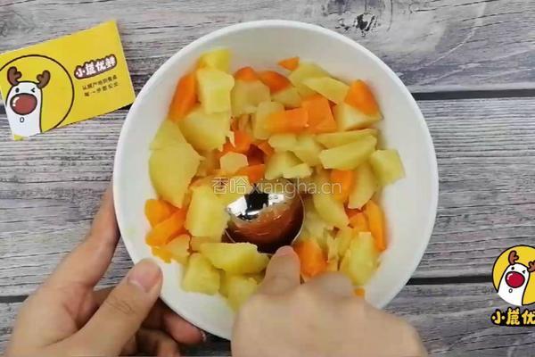 10个月宝贝生鲜鲜虾土豆条，富含虾青素！美味易消化，小鹿优鲜的做法图解8