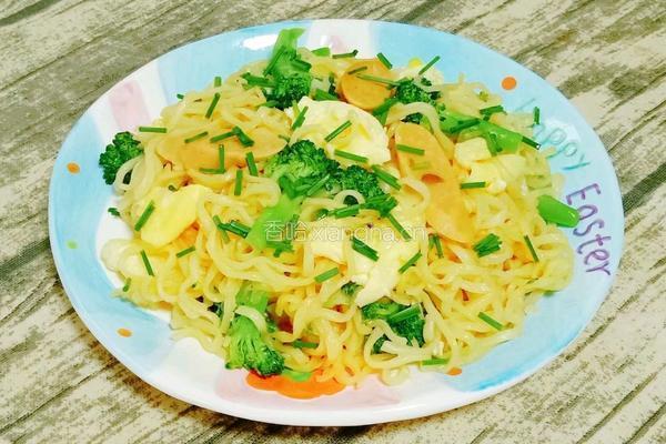 火腿鸡蛋炒芝士面的做法图解22