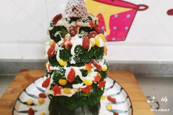 西兰花圣诞树的做法图解9
