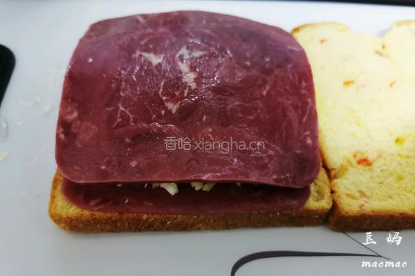 火腿鸡蛋芝士三明治的做法图解8