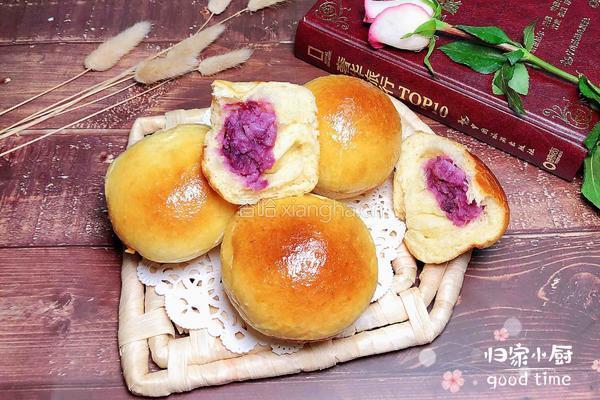 紫薯大米夹心面包的做法图解22