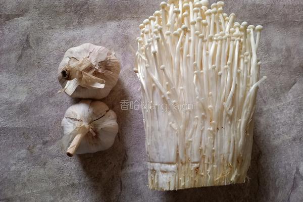 凉拌蒜香金针菇的做法图解1