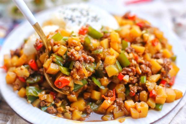 土豆肉末盖饭的做法图解14