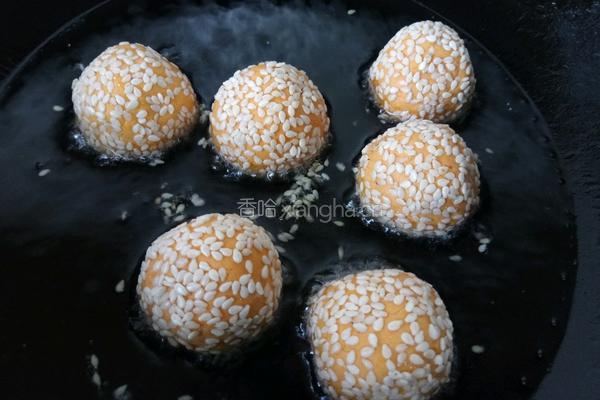 南瓜芝麻球的做法图解6