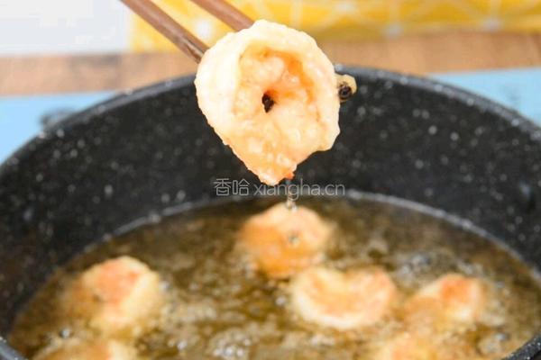 金沙虾仁的做法图解8