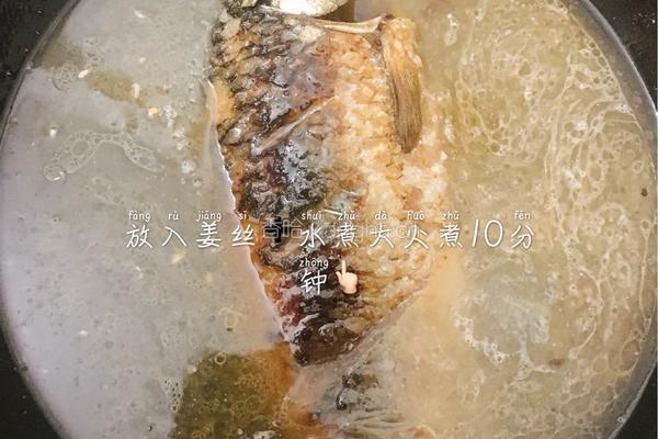 口蘑鲫鱼汤的做法图解6