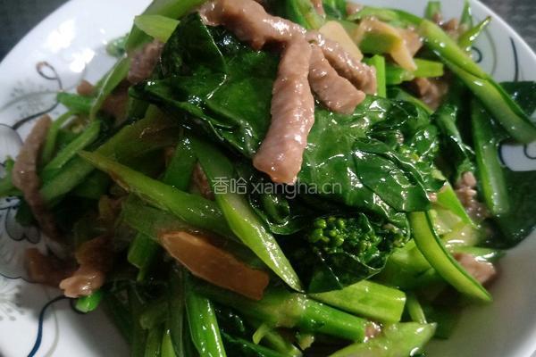 蚝油牛柳菜芯的做法图解8