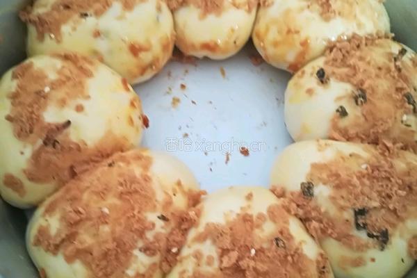 蜜豆海苔肉松面包的做法图解10