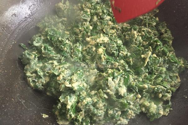 荠菜炒蛋的做法图解6