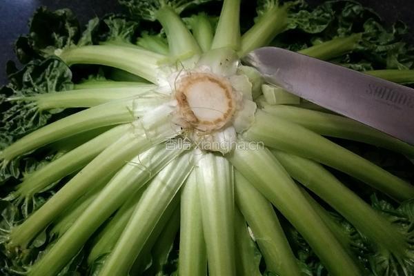 海米炒塔菜的做法图解3