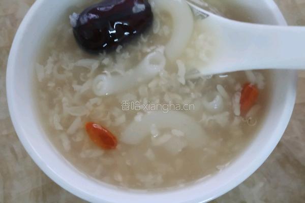 通心粉红枣糯米粥的做法图解3