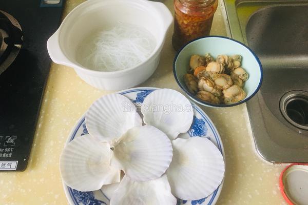 蒜蓉粉丝蒸扇贝的做法图解4