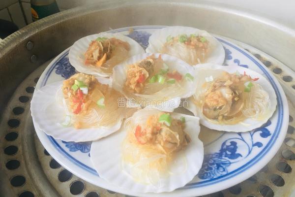 蒜蓉粉丝蒸扇贝的做法图解9