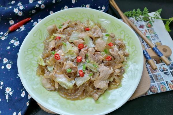 粉条炒肉的做法图解12