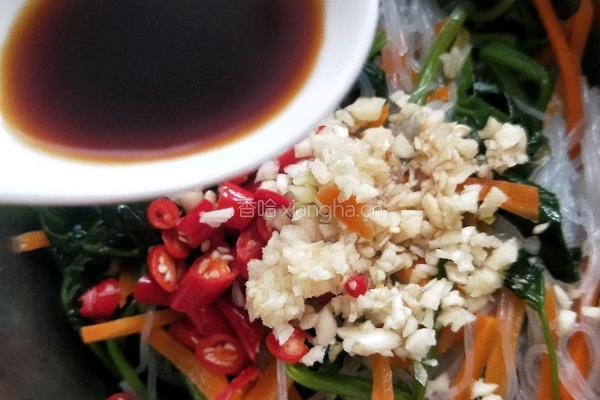 菠菜拌粉丝的做法图解9