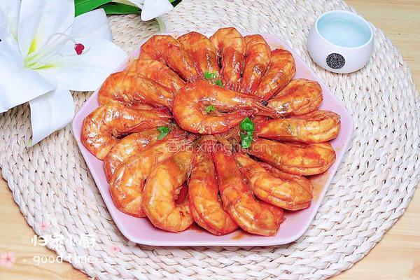 茄汁油焖大虾的做法图解12