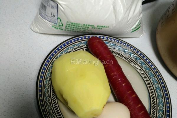 萝卜丝土豆鸡蛋煎饼的做法图解1