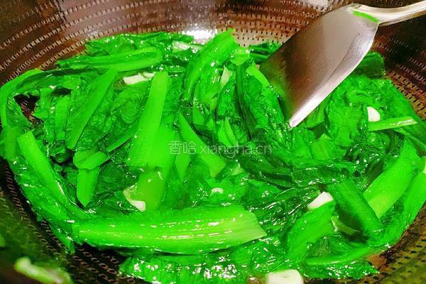清炒油麦菜的做法图解12