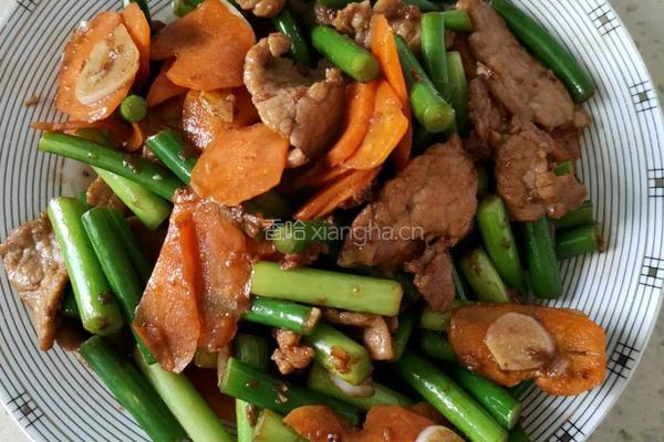 肉片蒜薹的做法图解5