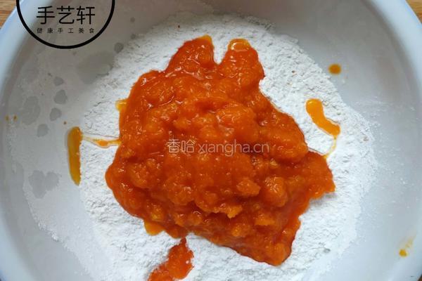 南瓜芝麻饼的做法图解3