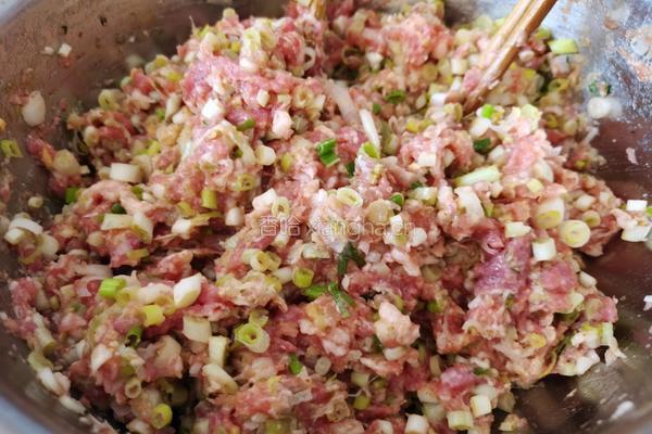 大葱猪肉饺的做法图解3