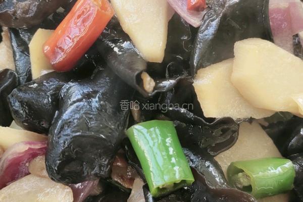 虾仁木耳炒山药的做法图解12