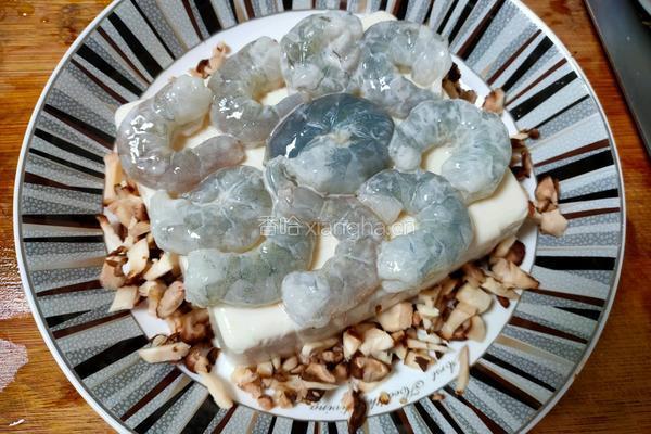 大虾蒸豆腐的做法图解8