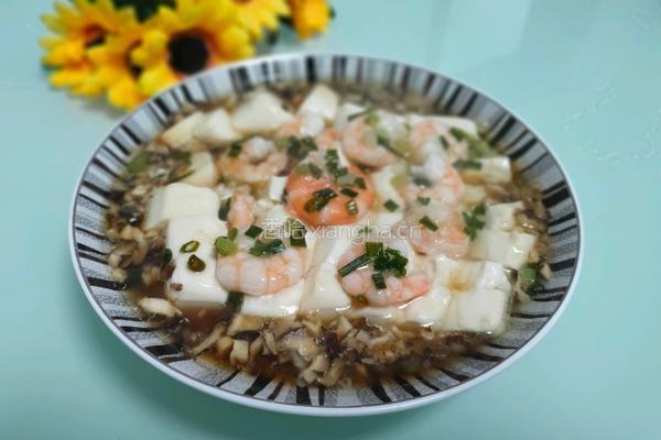大虾蒸豆腐的做法图解11