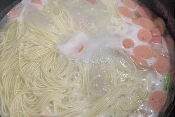 儿菜鸡蛋面条的做法图解11