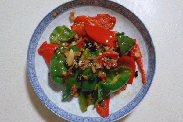绝代双椒 豆豉煎椒 的做法图解6